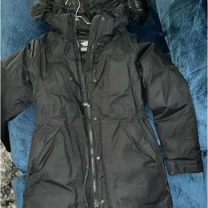 North Face Coat with Detachable Hood & Detachable Fur Trim